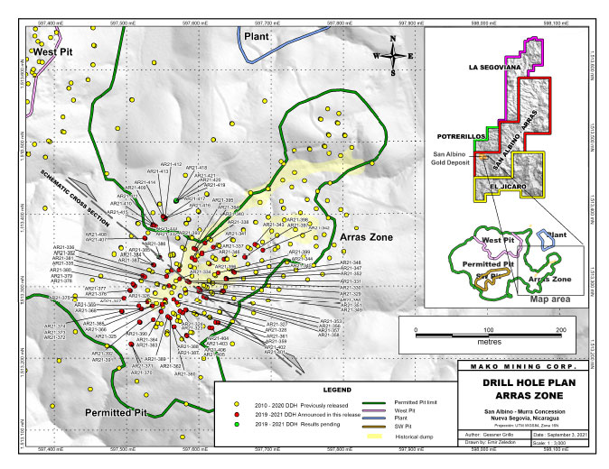 Arras Zone Drill Hole Plan