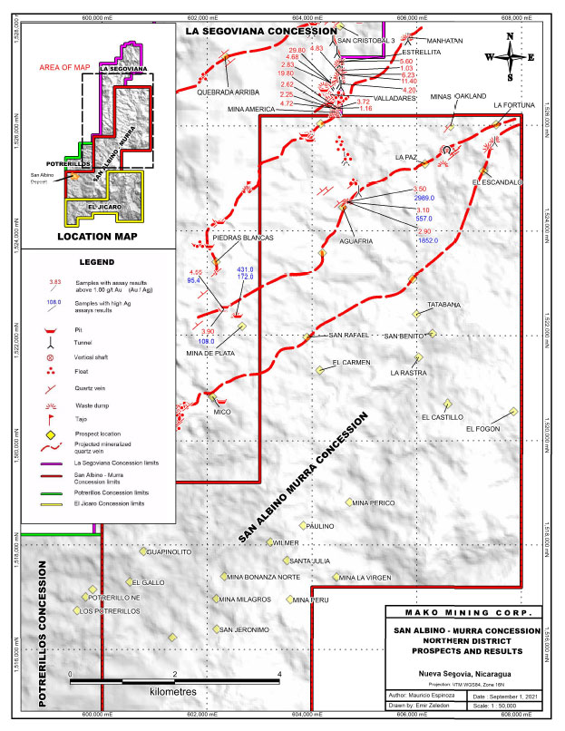 Sam Northern District Prospects and Mapping