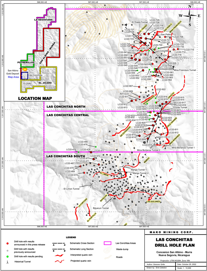 Figure 1 – Drill Hole Plan